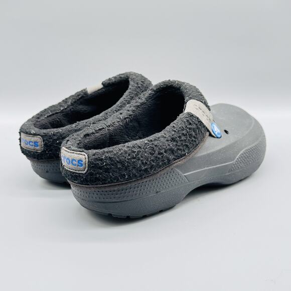 CROCS Black Fuzzy Lined Flats - Picture 8 of 12